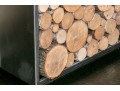 Artisanal Custom Made Heavy, Thick Gauge, Steel Firewood Storage Garniture