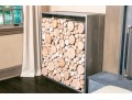 Artisanal Custom Made Heavy, Thick Gauge, Steel Firewood Storage Garniture