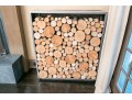 Artisanal Custom Made Heavy, Thick Gauge, Steel Firewood Storage Garniture