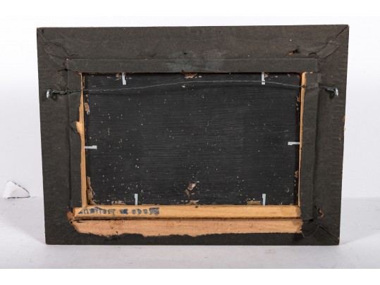 Oil On Wood Panel, Figural Coastal Landscape