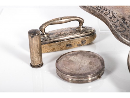 Seven Sterling Silver Vanity Accessories Including Tiffany & Co.