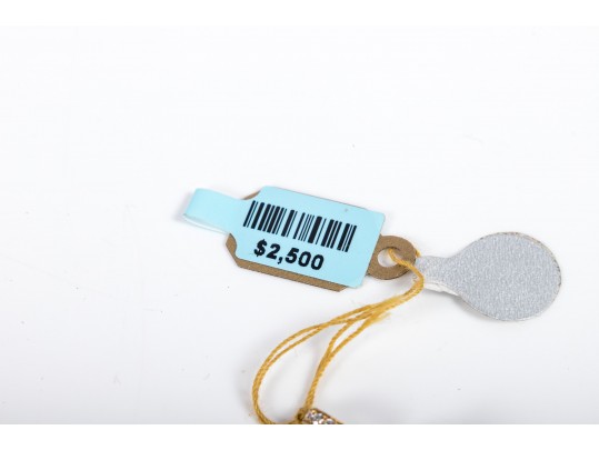 18K Yellow Gold, Diamond And Blue Topaz Pendant