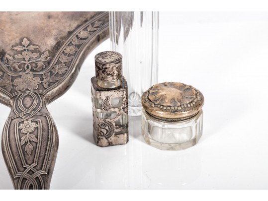Seven Sterling Silver Vanity Accessories Including Tiffany & Co.