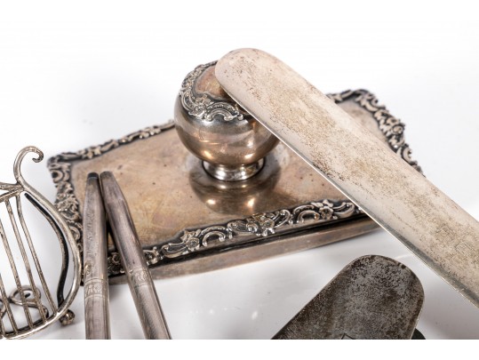 Seven Sterling Silver Desk Accessories