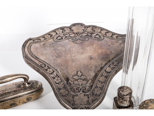 Seven Sterling Silver Vanity Accessories Including Tiffany & Co.