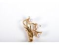 Tiffany & Co. 18K Yellow Gold, Diamond And Cultured Pearl Brooch