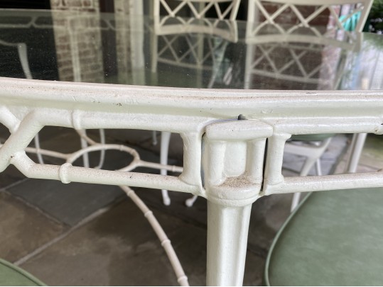 A Fabulous Vintage Brown Jordan Faux Bamboo Dinette Set