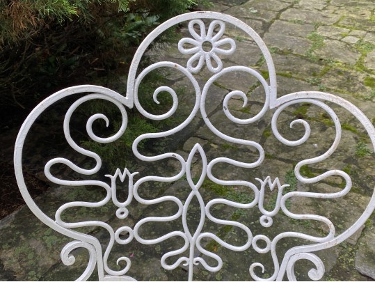 Vintage Hand Wrought Iron Accent Chair