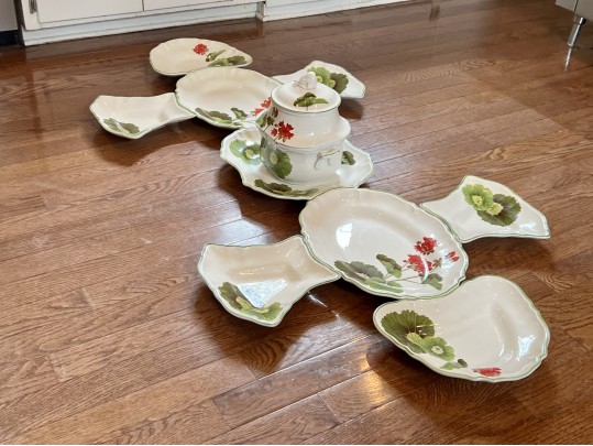 Unusual Antique Italian Pasta Service