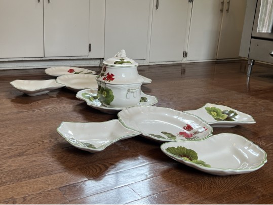 Unusual Antique Italian Pasta Service