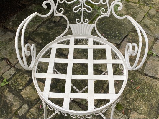 Vintage Hand Wrought Iron Accent Chair