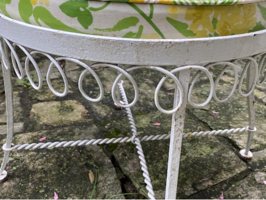 Vintage Hand Wrought Iron Accent Chair