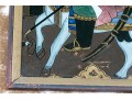 Reverse Glass Painting Of A Rider On Horseback