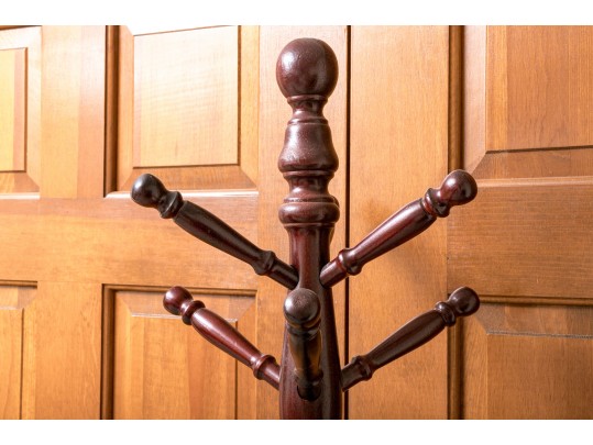 Contemporary Mahogany Coat/Hat Stand.