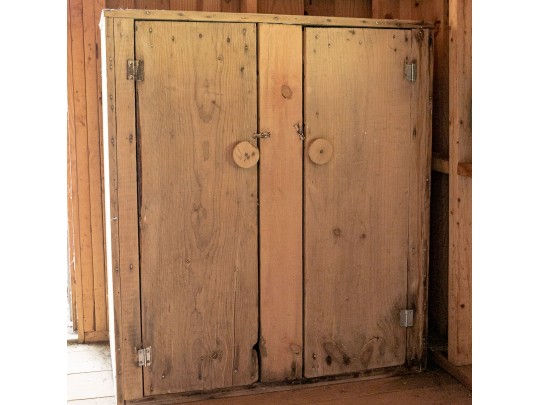 Antique Pine Storage Cabinet 