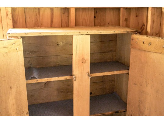 Antique Pine Storage Cabinet 