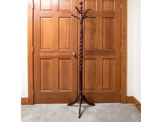 Contemporary Mahogany Coat/Hat Stand.
