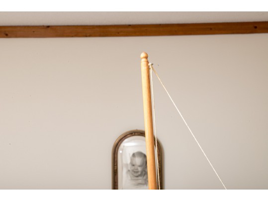 Vintage Wooden Sailboat Model