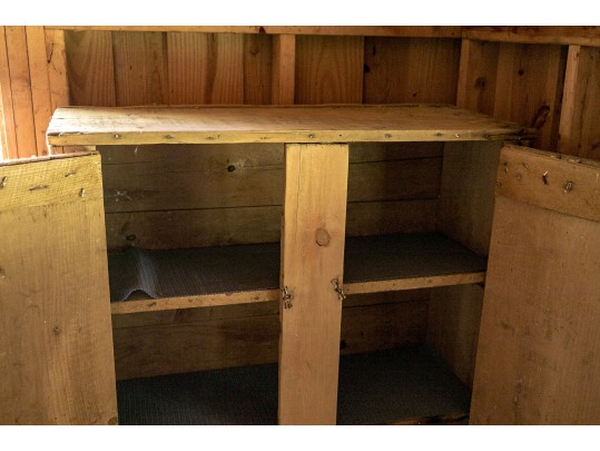 Antique Pine Storage Cabinet 