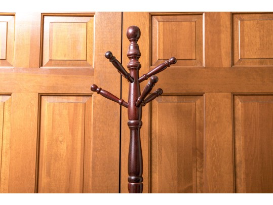 Contemporary Mahogany Coat/Hat Stand.