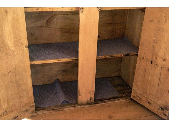 Antique Pine Storage Cabinet 