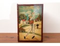 Vintage Painted Wooden Book-Form Tabletop Chest. 