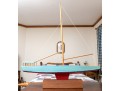 Vintage Wooden Sailboat Model