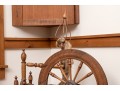 19th Century Wooden Spinning Wheel