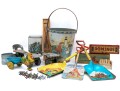 Assorted Vintage Children's Toys. Marbles, Beach Accessories, Games