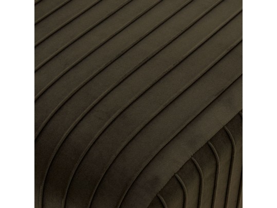 Salome Velvet Bench With Antique Brass Legs