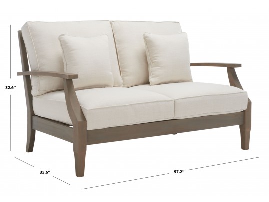 Martinique  Wood Patio Loveseat