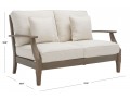 Martinique  Wood Patio Loveseat