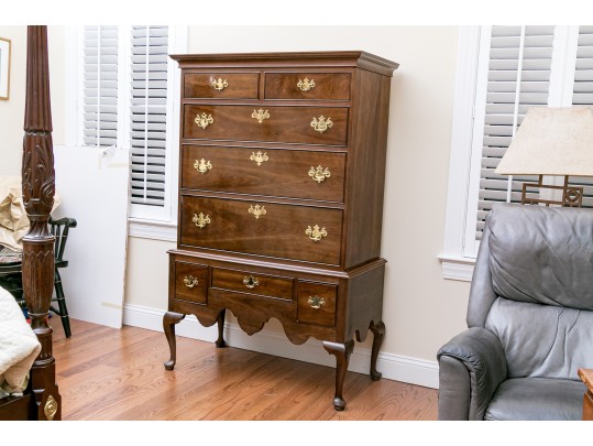 Fabulous Stickley Cherry Queen Anne Style Tall Boy