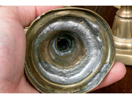 Lot Of 13 Vintage - Antique Brass Candlesticks