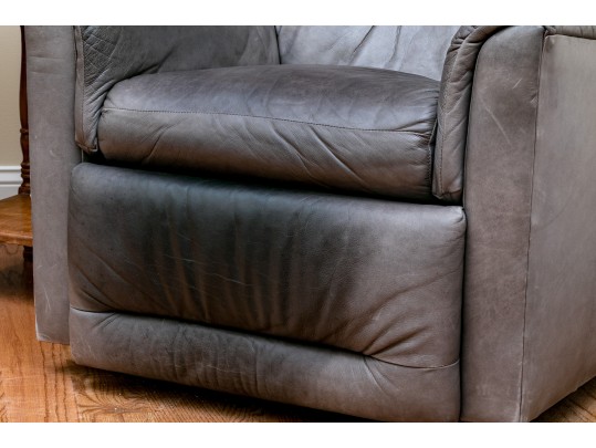 Vintage Leather Upholstered Lounging Club Chair 