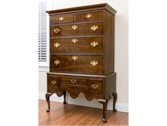 Fabulous Stickley Cherry Queen Anne Style Tall Boy
