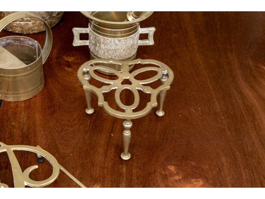 Assembled Lot Of Brass Kitchen Wares