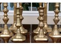 Lot Of 13 Vintage - Antique Brass Candlesticks