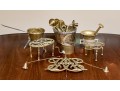 Assembled Lot Of Brass Kitchen Wares