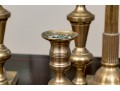 Lot Of 13 Vintage - Antique Brass Candlesticks