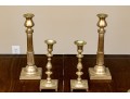 Lot Of 13 Vintage - Antique Brass Candlesticks