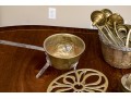 Assembled Lot Of Brass Kitchen Wares