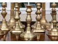 Lot Of 13 Vintage - Antique Brass Candlesticks