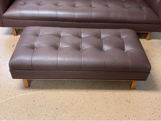 Trousdale Lawson-Fenning Brown Leather Sofa & Ottoman - Purchase Price $7273
