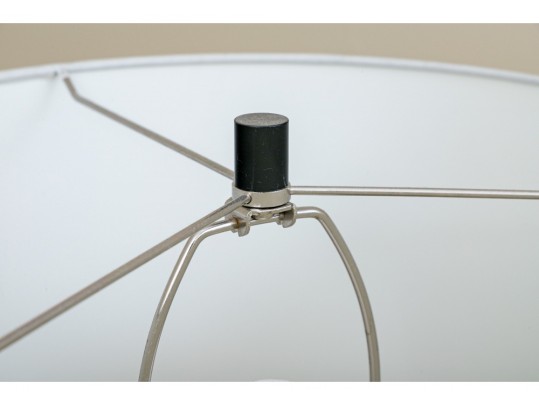 Contemporary Black Metal & Chrome Floor Lamp