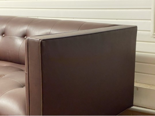 Trousdale Lawson-Fenning Brown Leather Sofa & Ottoman - Purchase Price $7273