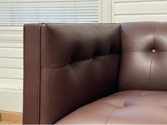 Trousdale Lawson-Fenning Brown Leather Sofa & Ottoman - Purchase Price $7273