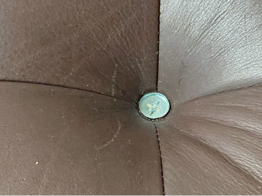 Trousdale Lawson-Fenning Brown Leather Sofa & Ottoman - Purchase Price $7273