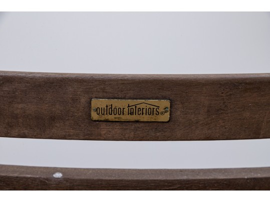 Set Of 4 Outdoor Interiors Teakwood Armchairs