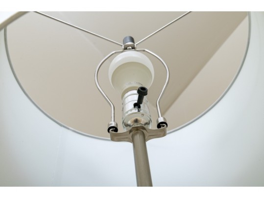 Contemporary Black Metal & Chrome Floor Lamp